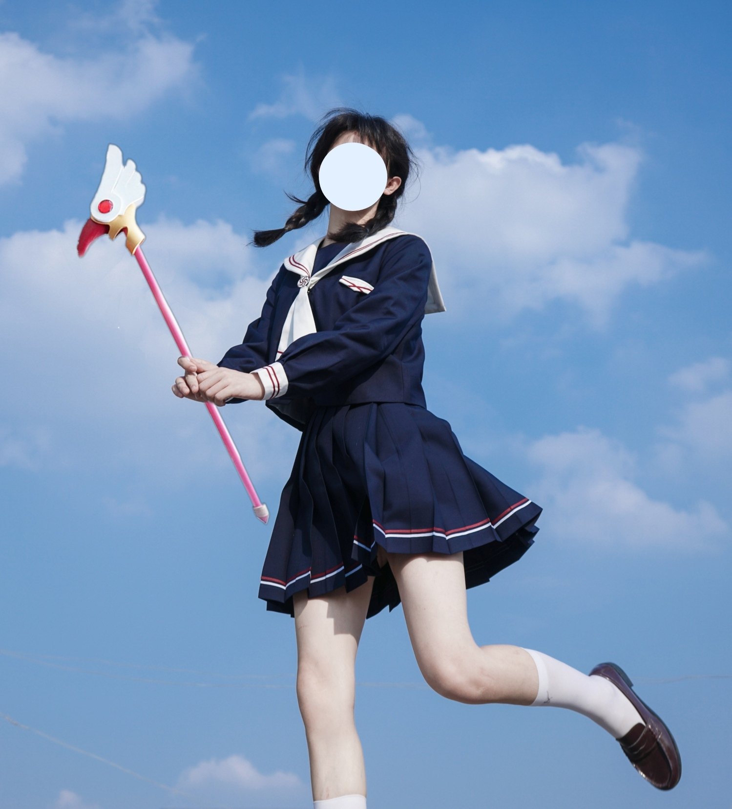 koijk新款原创正版学院风日系水手服中间服长袖双子套装(tr)