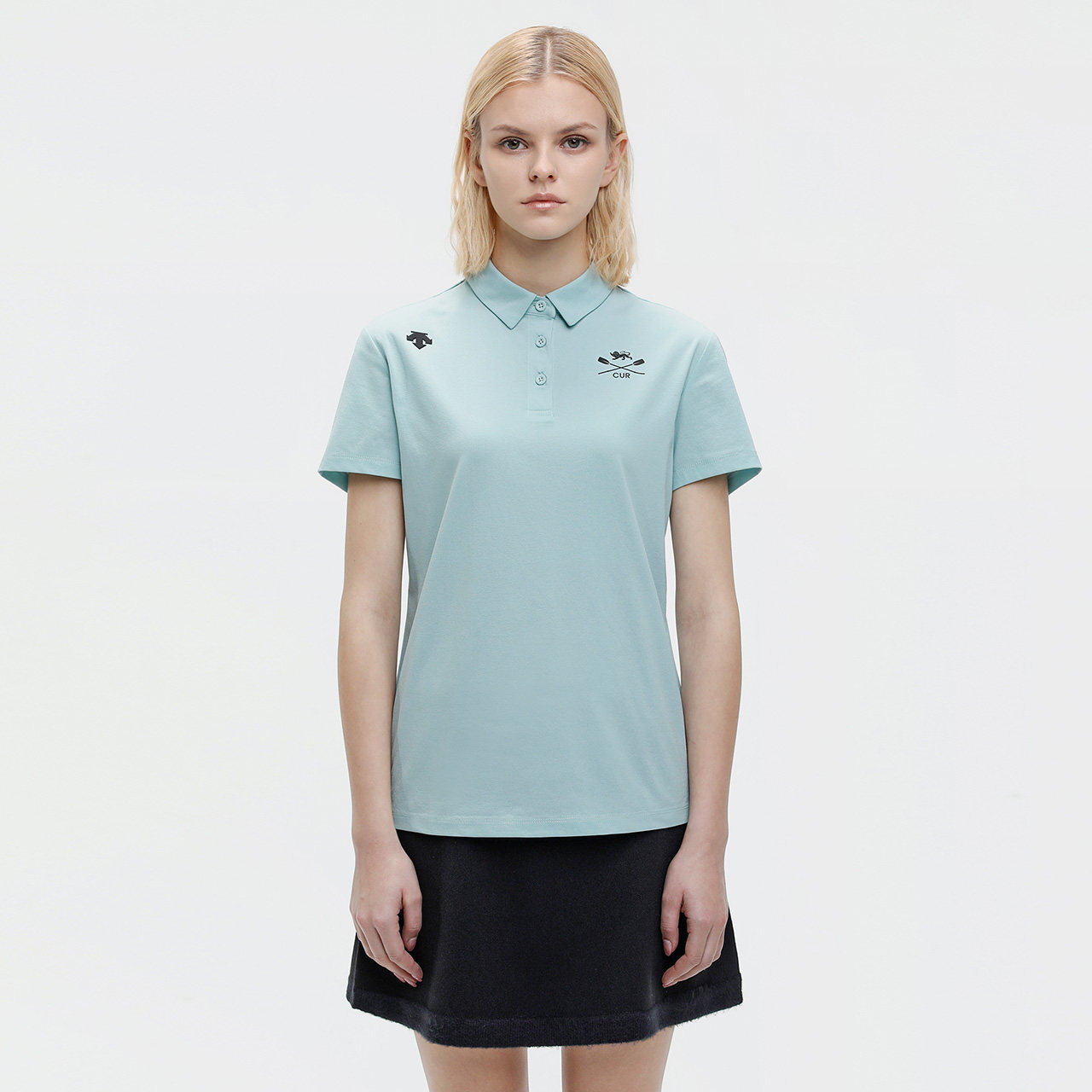 descente迪桑特剑桥大学赛艇队tough面料女子短袖polo衫