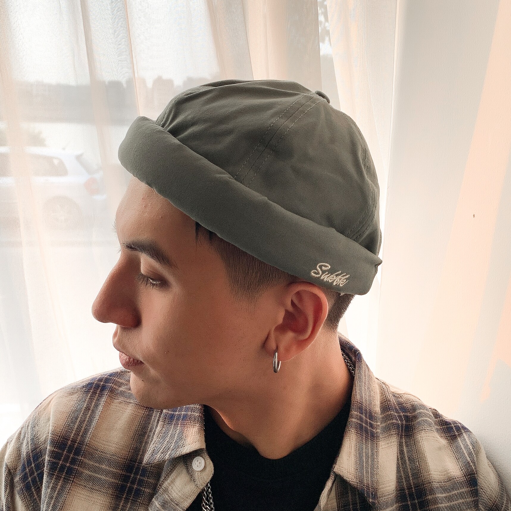 帽子男瓜皮帽子春夏男潮网红女潮流西瓜嘻哈寸头无檐雅痞帽地主帽 潮