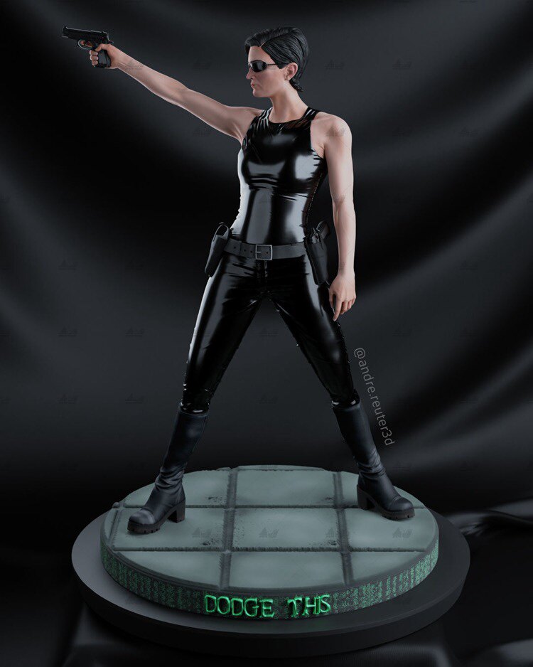崔妮蒂《黑客帝国》  3d打印模型,stl文件格式