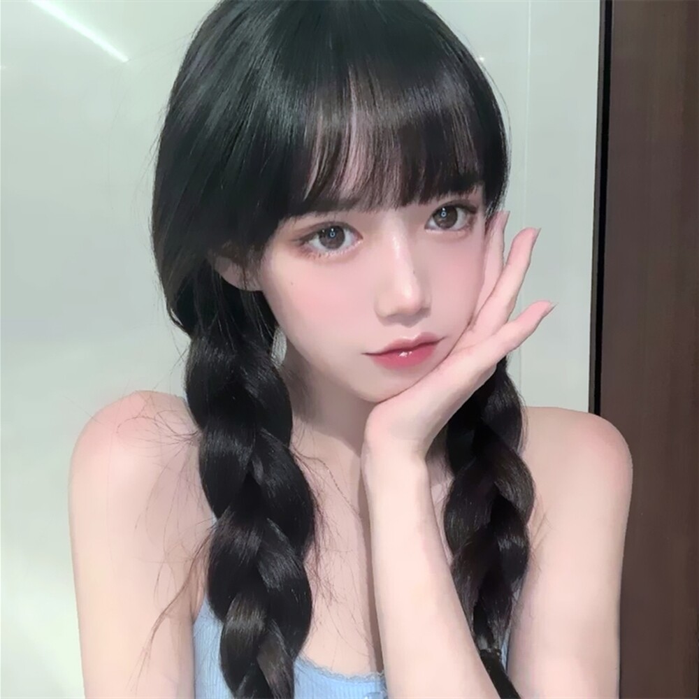双马尾假发片女绑带式日系可爱长卷发捆绑式cos软妹萝莉马尾辫子