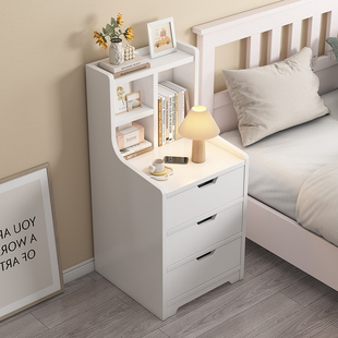 床头柜现代简约小型简易家用多层置物架卧室夹缝收纳柜床边小柜子