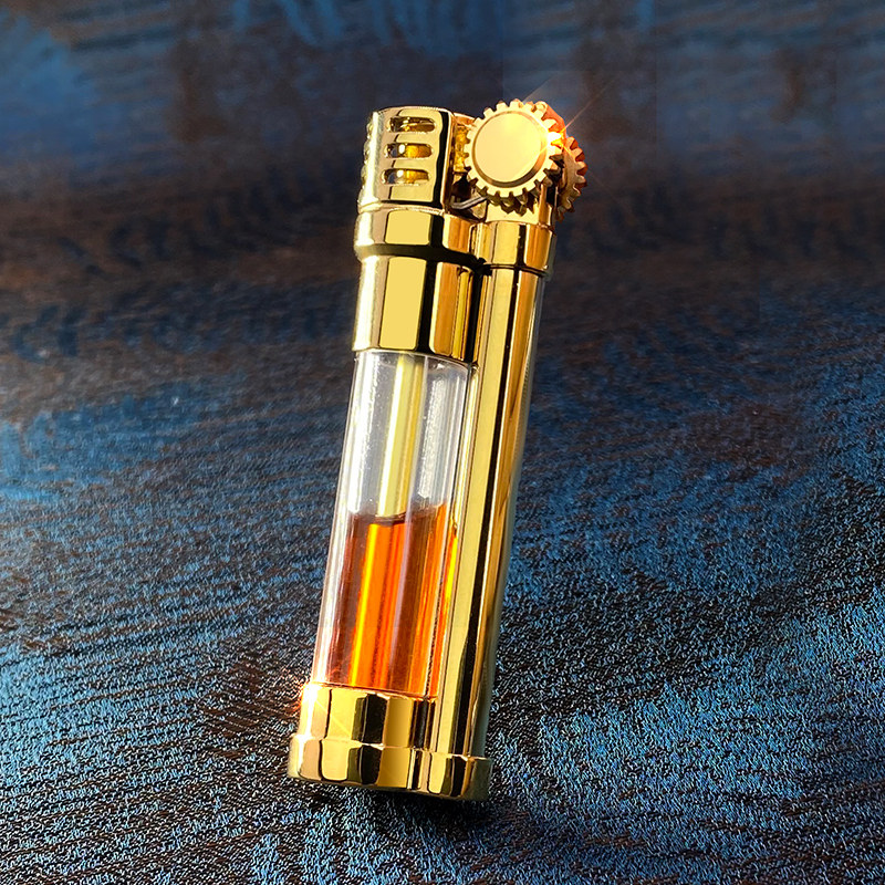 佐罗透明可视煤油打火机送男友老公礼物创意个性男士滑轮网红新款