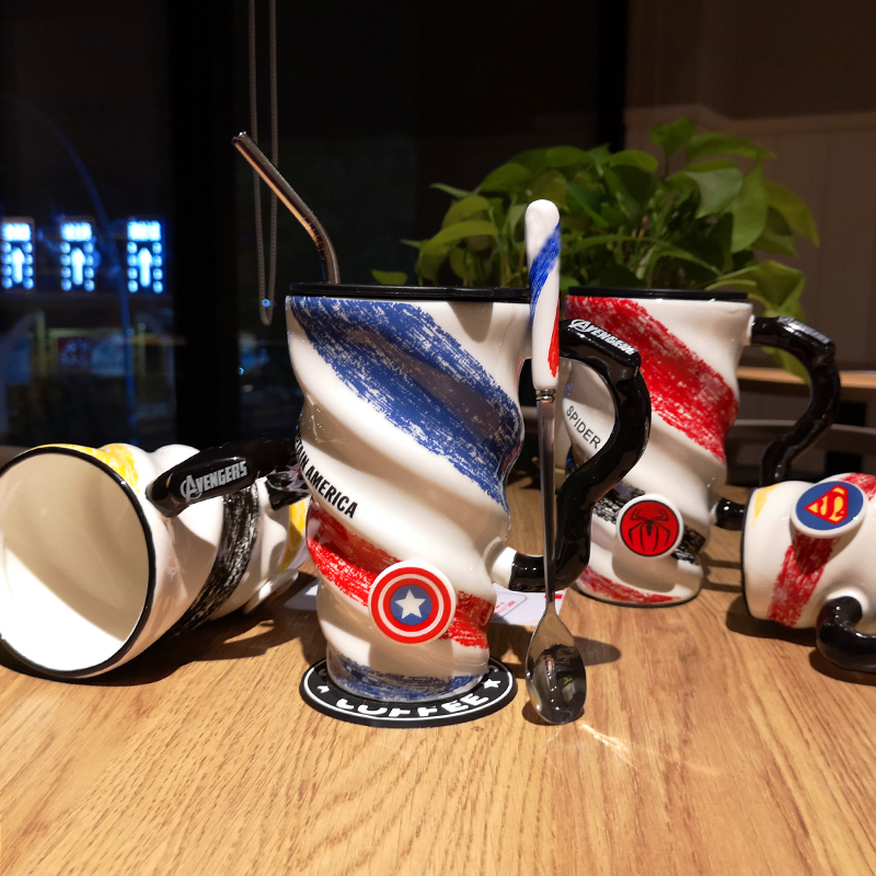 Man Wai Mug High-capacity Ceramic cup With cover Spoon personality originality gift Office men and women Drink plenty of water glassin the Tableware , Cup/Cups/Kettle , Mug  category - from Buy2taobao.com to provide professional Taobao agent buy service