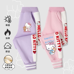 Hellokitty凯蒂猫女童裤子春秋长裤儿童运动裤薄款女孩休闲卫裤8