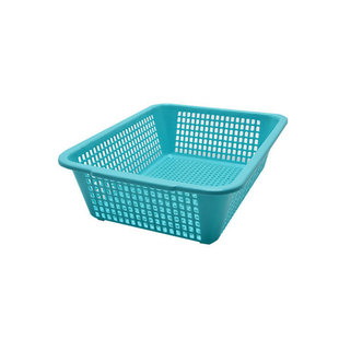 白色收纳筐蓝菜篮子配货框子洗菜篮长方形塑料水果蔬菜厨房框加厚