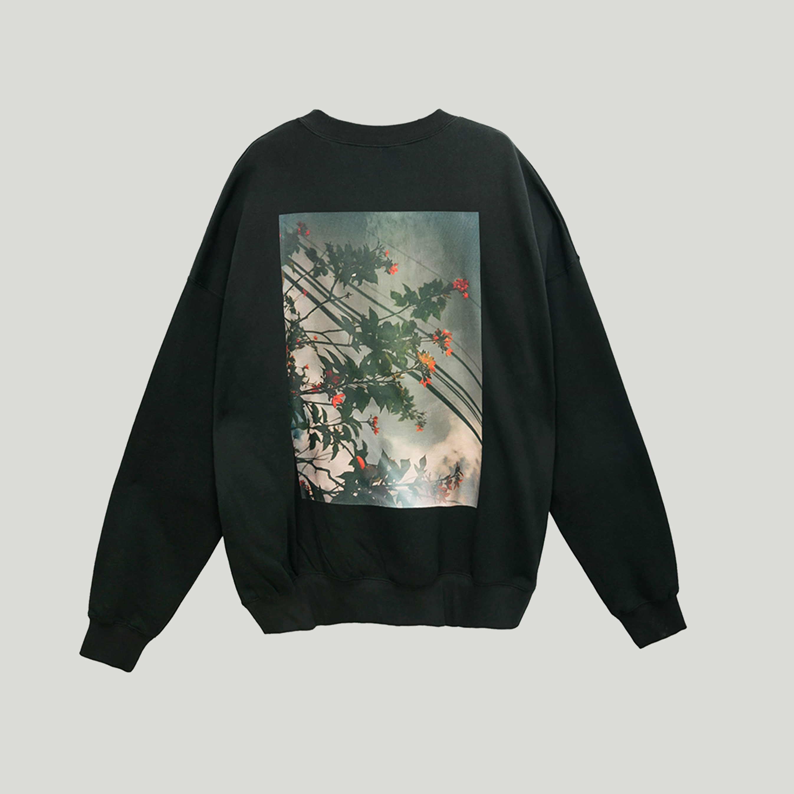 fog fear of god essentials 复线支线背后花卉高街圆领卫衣绒潮