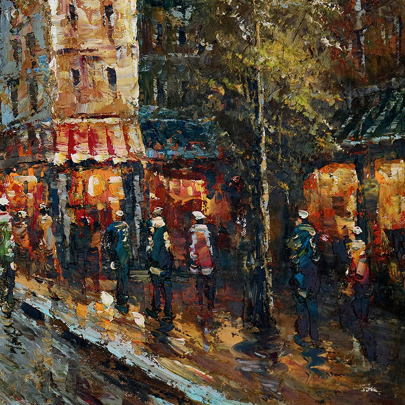 【双十二】沈阳师范学院 郑凯《街中景色》布面油画