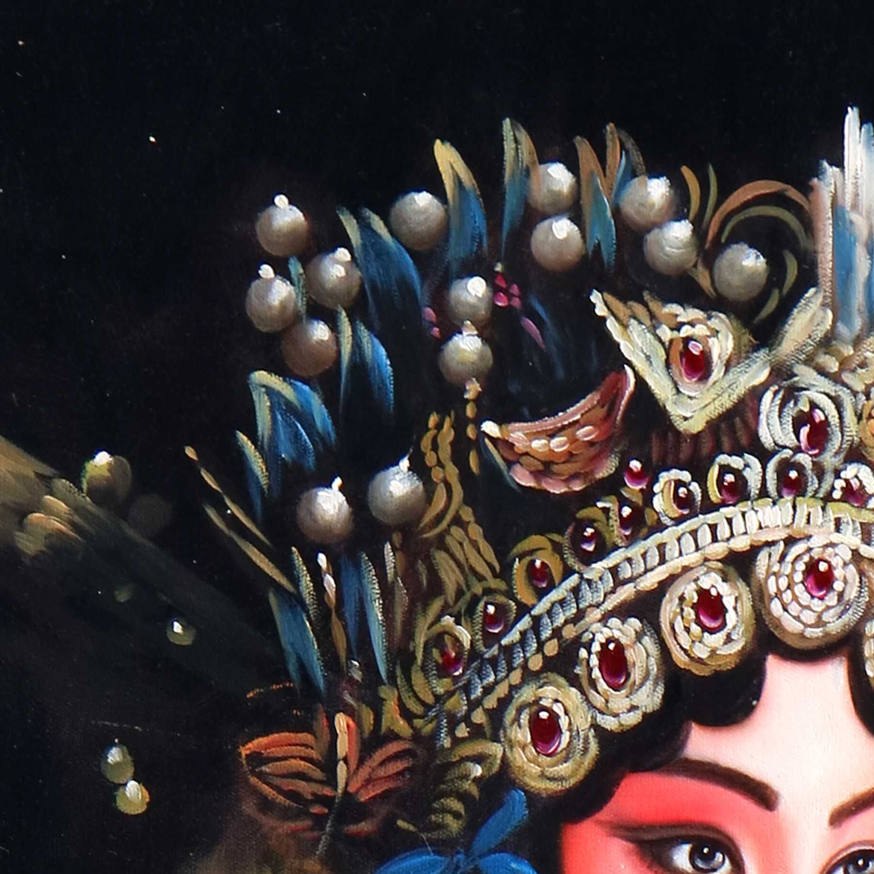 【双十二】匿名拍卖《戏曲丽人》 布面油画