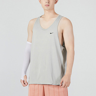Nike耐克新款男子双面穿网眼透气速干篮球运动背心DH7434-073