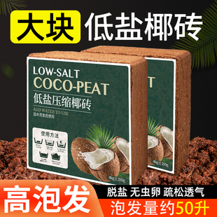 大块椰砖椰糠脱盐椰土耶砖养花种菜通用型爬宠特大垫材土壤营养土