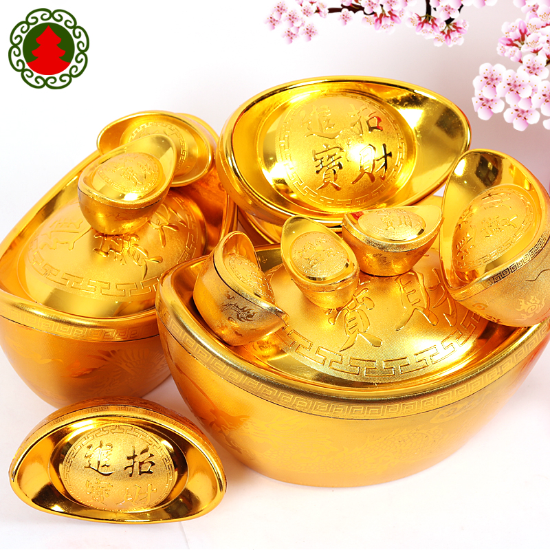 春节装饰用品 新年元宝大中小号招财年货场景布置仿真金元宝摆件|msdalam kategori bekalan perayaan/hadiah, tali/perhiasan Lunar Tahun Baru - dari Buy2taobao.com untuk memberikan perkhidmatan ejen Taobao profesional membeli
