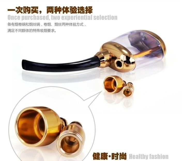 便携式旱烟超大两用水烟斗全套透明手工纯铜烟袋锅水烟筒短款玻璃在类目 ZIPPO/瑞士军刀/眼镜, 烟具, 烟斗中 - 来自Buy2taobao.com提供专业的淘宝代购服务