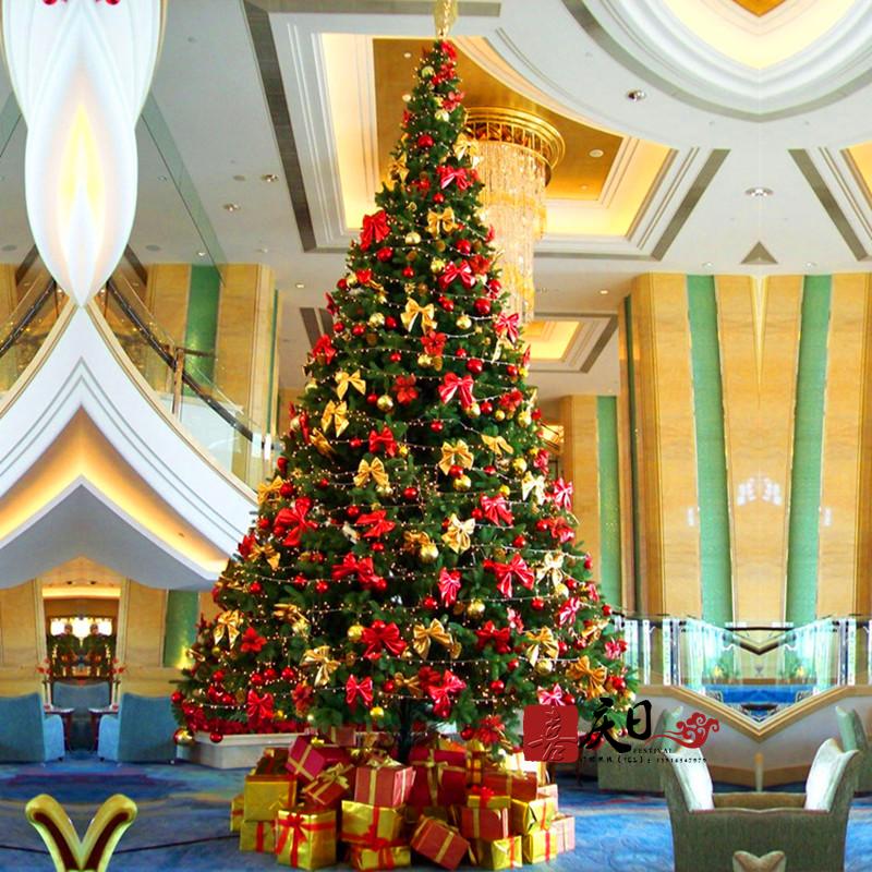 圣诞节大型圣诞树3米4米豪华套餐 商场酒店大厅装饰5米6米加密树