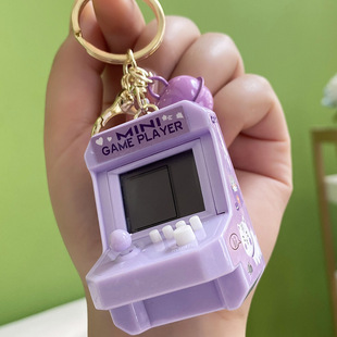 迷你小游戏机钥匙扣挂件俄罗斯方块掌上小型创意怀旧益智老式玩具