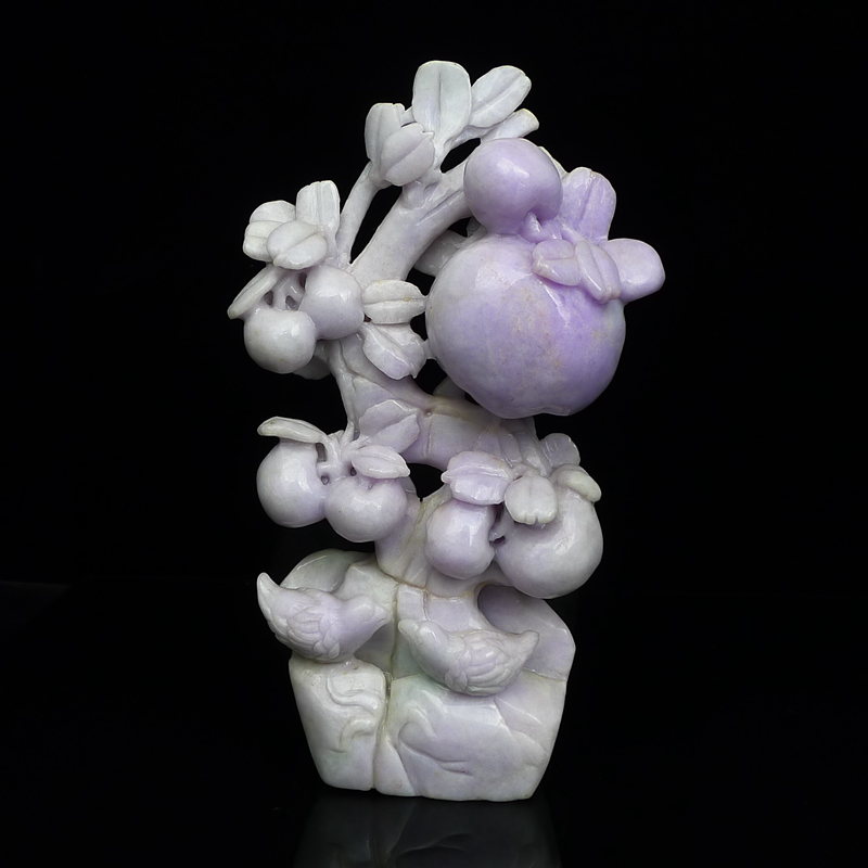 [源头好货-四会] 天然翡翠a货紫罗兰精美摆件2.69kg