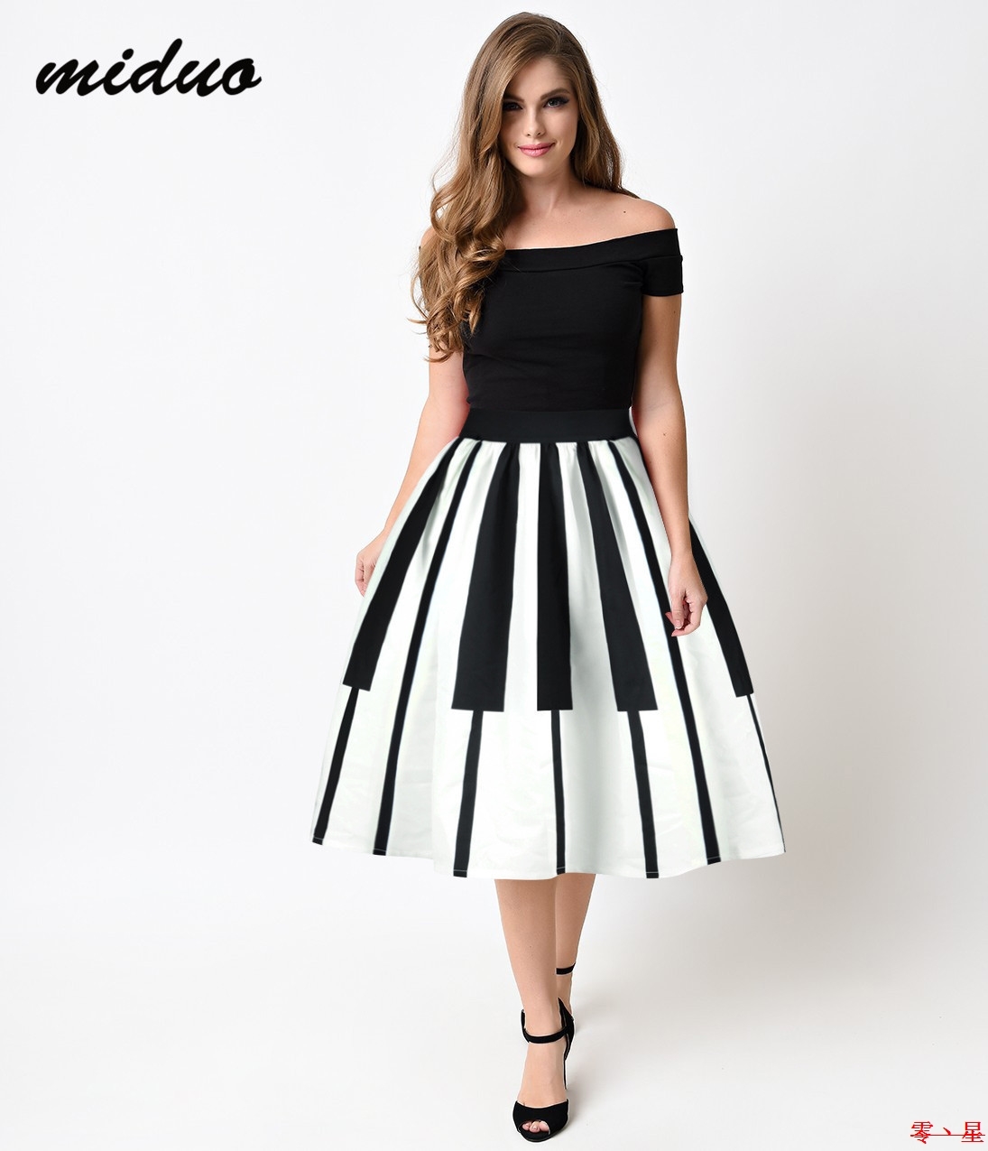 Piano patterned high waist printing skirt钢琴半身高腰蓬蓬裙在类目 女装/女士精品, 半身裙中 - 来自Buy2taobao.com提供专业的淘宝代购服务