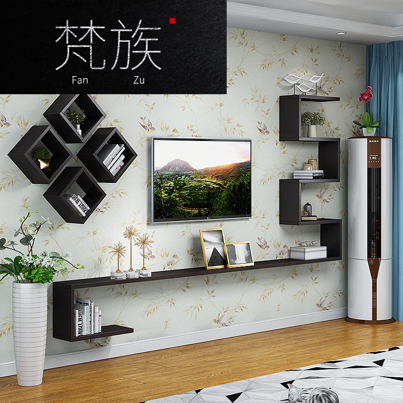 &包邮组合壁挂装饰现代中式客厅背景墙柜电视柜架简易挂柜挂墙吊在类目 住宅家具, 柜类, 电视柜中 - 来自Buy2taobao.com提供专业的淘宝代购服务