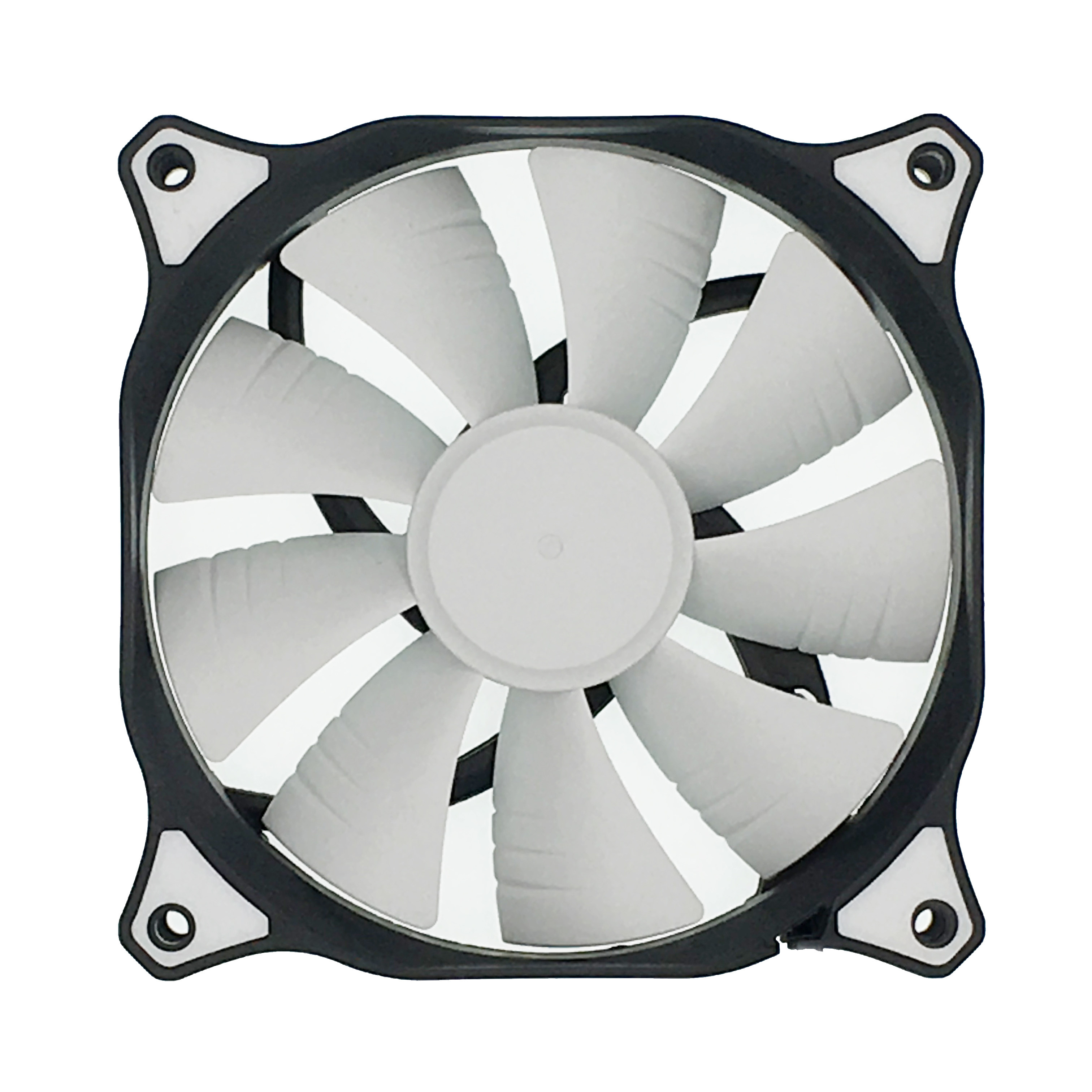 风扇机箱12cm无光电脑无灯台式不发发光白色散热器