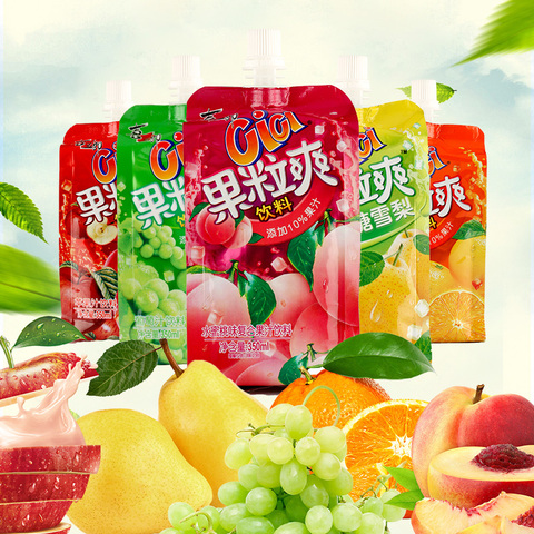 喜之郎cici果粒爽饮料350ml蜜桃吸吸果冻果汁儿童夏日冷饮布丁