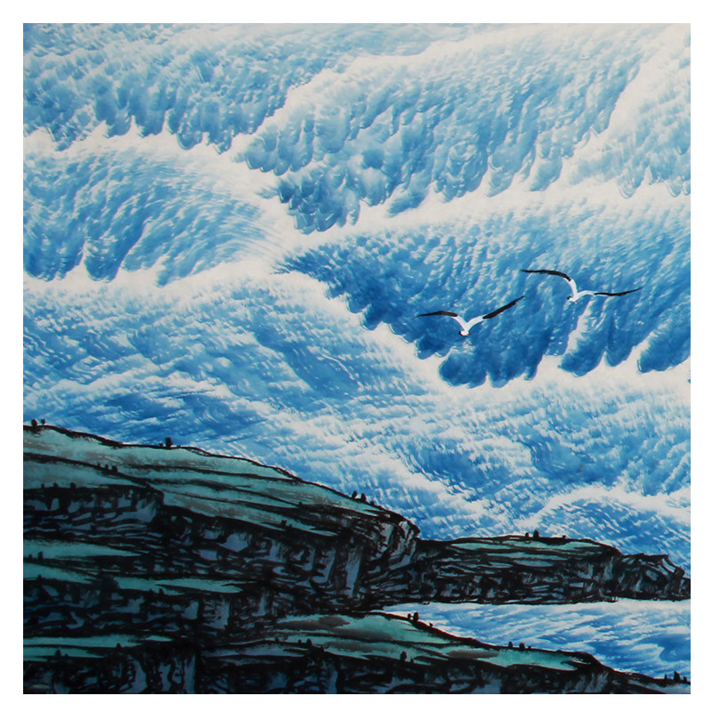 周天《海纳百川》中国著名画家