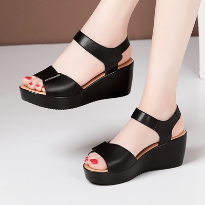 软底真皮凉鞋图片】中老年女式厚底软底真皮凉鞋图片大全_好便宜网