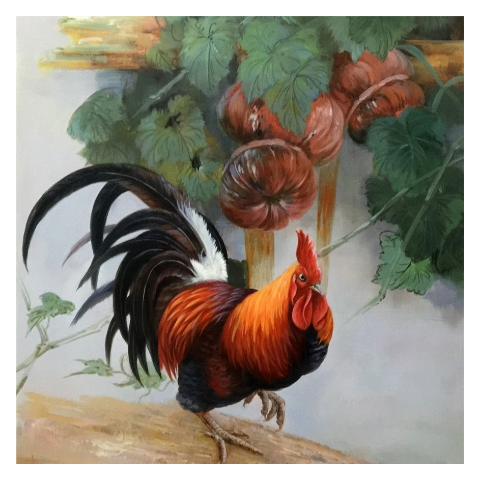 【学院艺术】广州美院 陈来《大雄鸡》布面油画