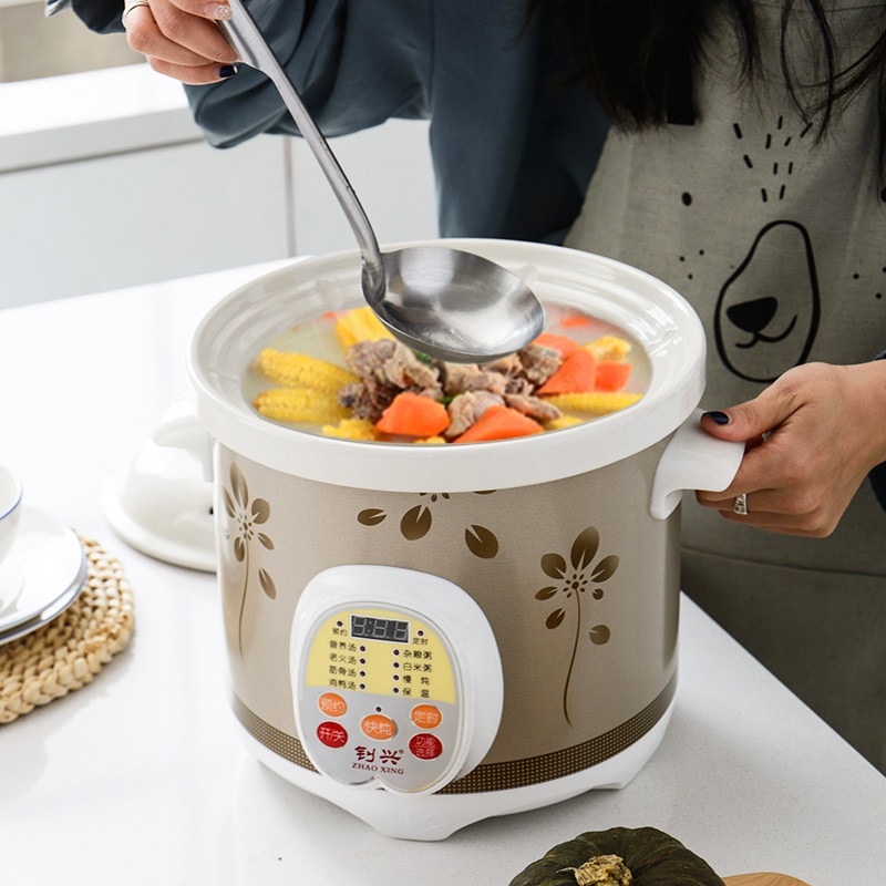 熬煲粥锅煮粥神器小电炖顿锅煲汤锅全自动陶瓷电快炖锅家用2-3人1