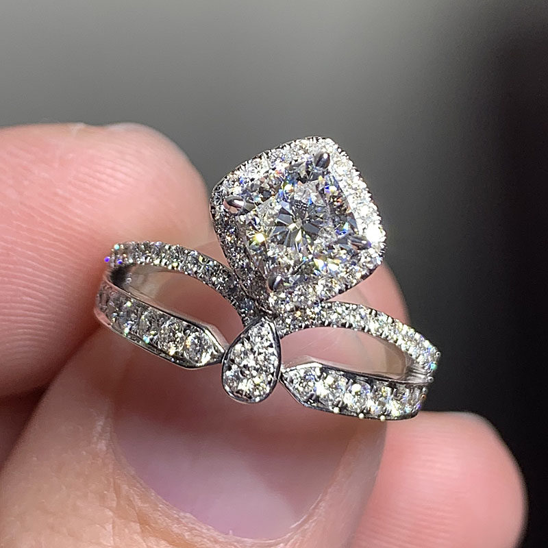 gia证书天然钻石1.01克拉d色