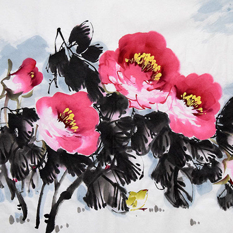 西安美院教授 萧焕四尺花鸟