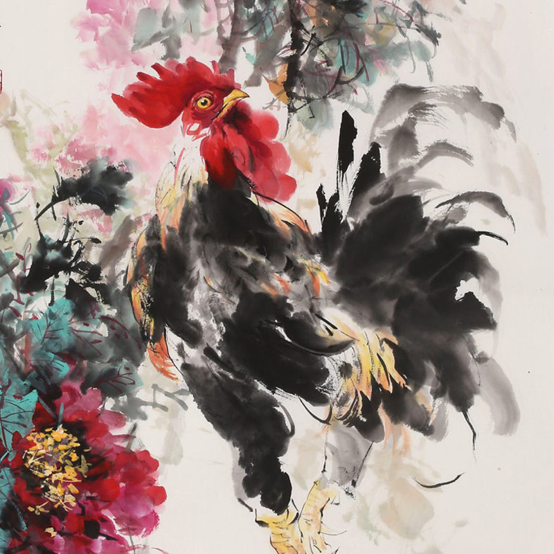 当代乡土童趣绘画名家 尹和平 四尺《富贵大吉》