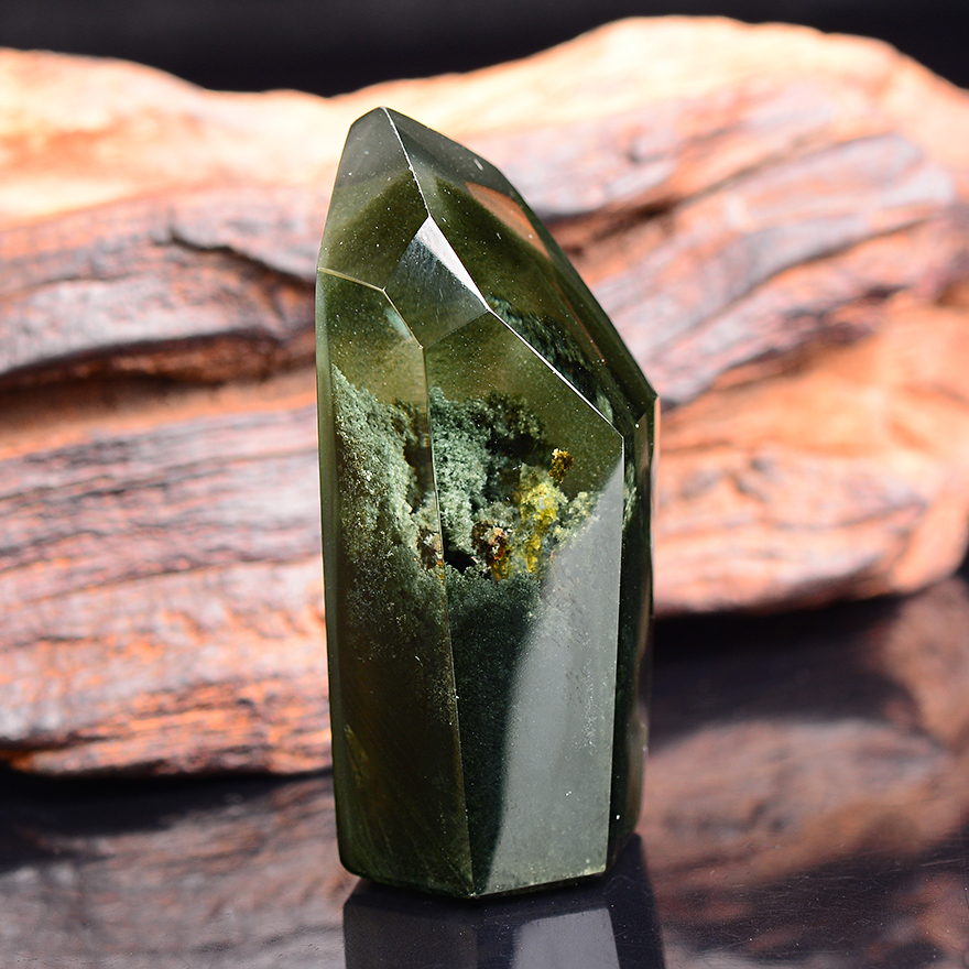 裸重57.25克绿幽灵聚宝盆原石 可做吊坠 摆件