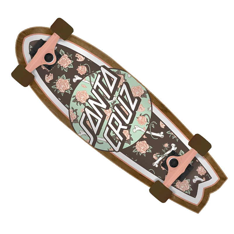 santacruz专业进口大鱼板整四轮代步陆地巡航滑板