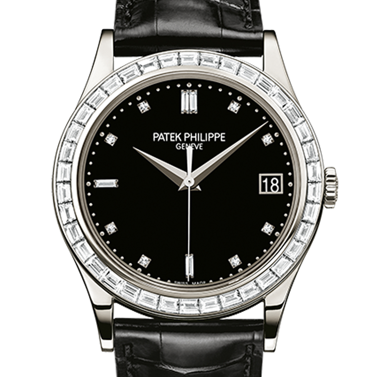 [9.8新]百达翡丽自动机械男表铂金原镶t方钻日历