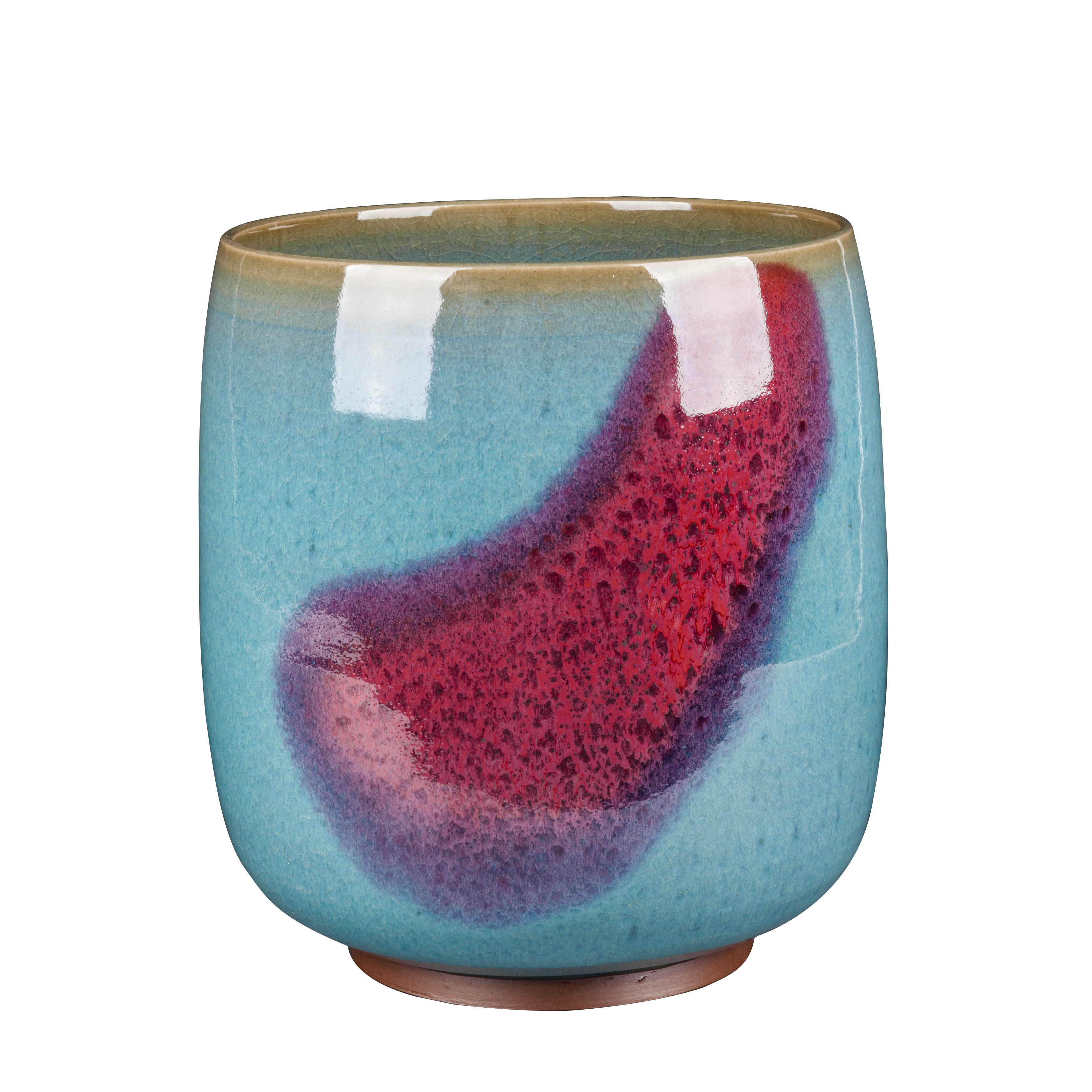 玉兰尊 王建伟宋元珍宝坊钧瓷精品 手拉坯 宋元珍宝王建伟双款