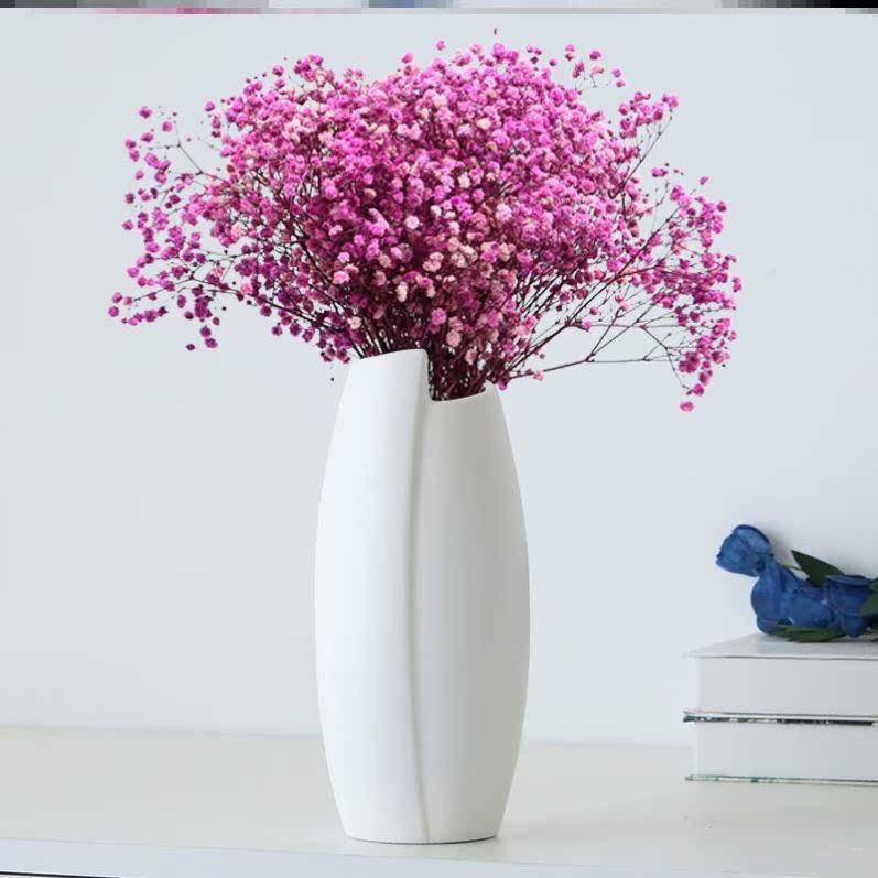 现代简约客厅创意插花摆件家居装饰品满天星陶瓷花瓶花艺家居摆设