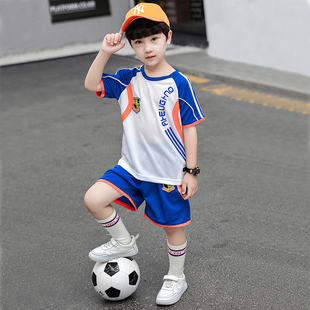 巴拉儿童bala短袖足球服套装2024夏季新款男童速干篮球运动两件套