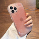 ins风水墨晕染适用iPhone14手机壳粉色渐变苹果13promax女款可爱12pro气囊波浪边11国风创意14plus硅胶软壳潮