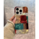 撞色格子适用苹果16手机壳iPhone15promax晕染14新款12华为mate60荣耀200小众vivox100小米13防摔oppo创意k70