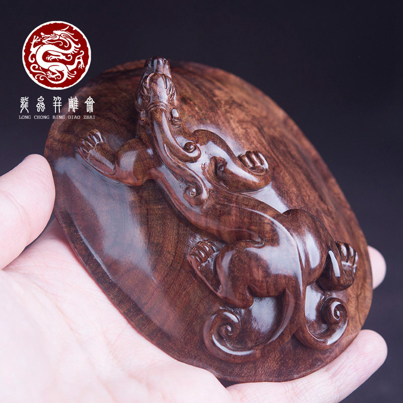 大全—海南黄花梨紫油梨富甲天下手把件老料湘工螭龙龟壳家居吉祥摆件