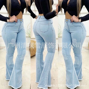 women jeans 2023Fashion elastic ladies jeans pants 女牛仔裤