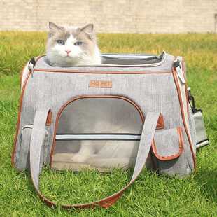 猫包外出便携夏天宠物帆布猫咪斜挎小型犬手提大号大容量狗绝育包