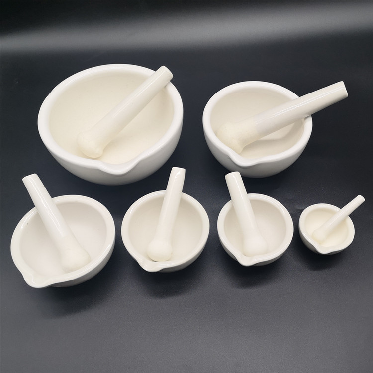 加厚陶瓷研钵乳钵捣药碗 研磨碗捣药棒 药钵家用捣药罐 捣碎研碗