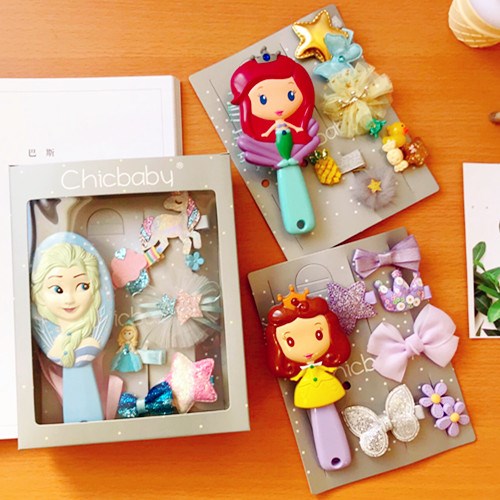 公主系列按摩梳子发绳发夹饰品礼盒套装女童女生生日新年礼物|ruв категории семья/личные чистящие средства, потребительских уборка посуды, гребень/портативный зеркало, гребень/макияж гребень/массаж гребень - от Buy2taobao.com для оказания профессиональной услуги покупки агента Taobao