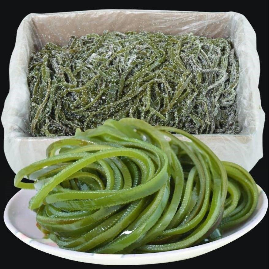 出口级5斤箱装盐渍海带丝 新鲜嫩海带丝非干货2500g野生昆布丝