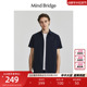 MB MindBridge夏季短袖衬衫男士时尚通勤上衣2024新款翻领衬衣