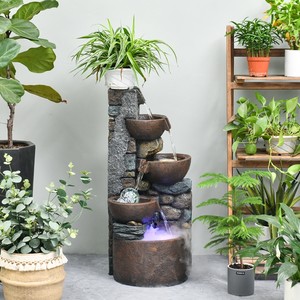 鸭子鱼缸装饰品配件阳台庭院石槽水池造景摆件大型欧式室内喷泉流水景