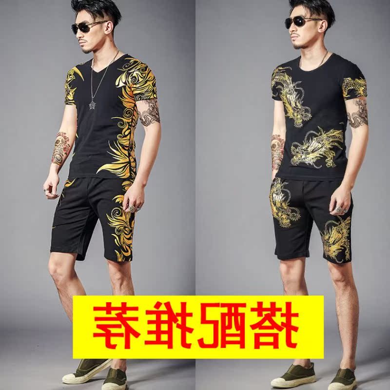 2019夏季休闲短裤男潮牌龙图案宽松中裤子运动五分裤沙滩裤大裤衩|msdalam kategori Butik wanita / wanita, seluar, seluar santai - dari Buy2taobao.com untuk memberikan perkhidmatan ejen Taobao profesional membeli