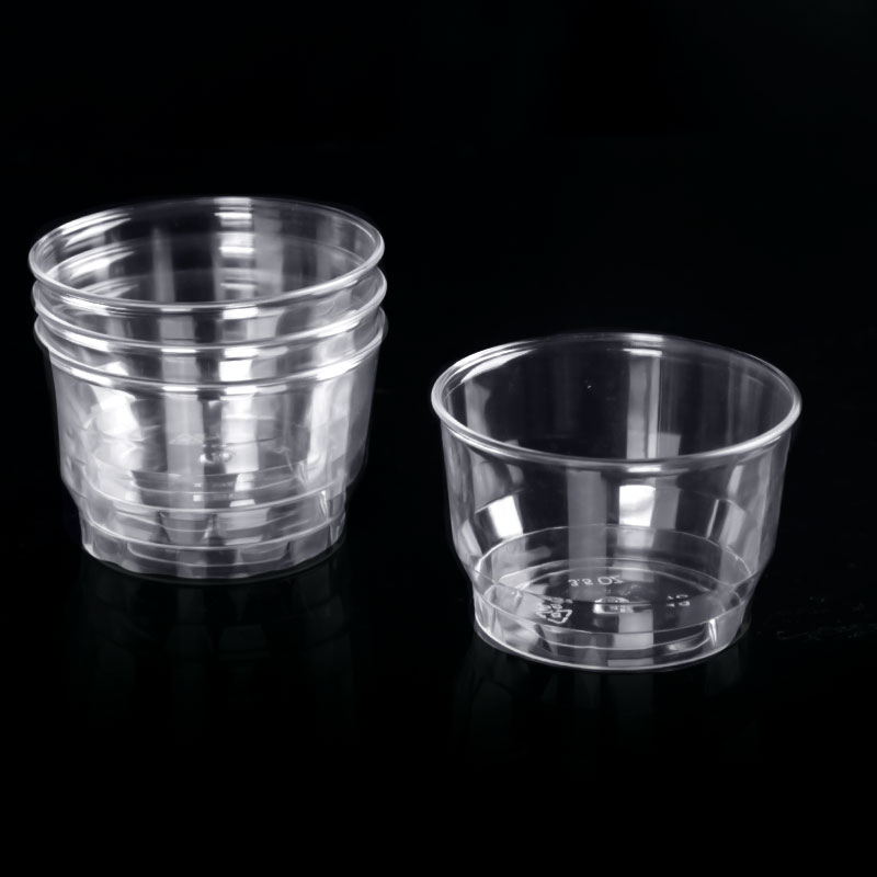 一次性茶杯航空水晶塑料杯加厚耐高温家用商用杯子100ml功夫茶杯