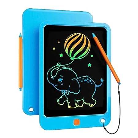 bravokids LCD Writing Tablet 10 Inch， Colorful Drawing Ta